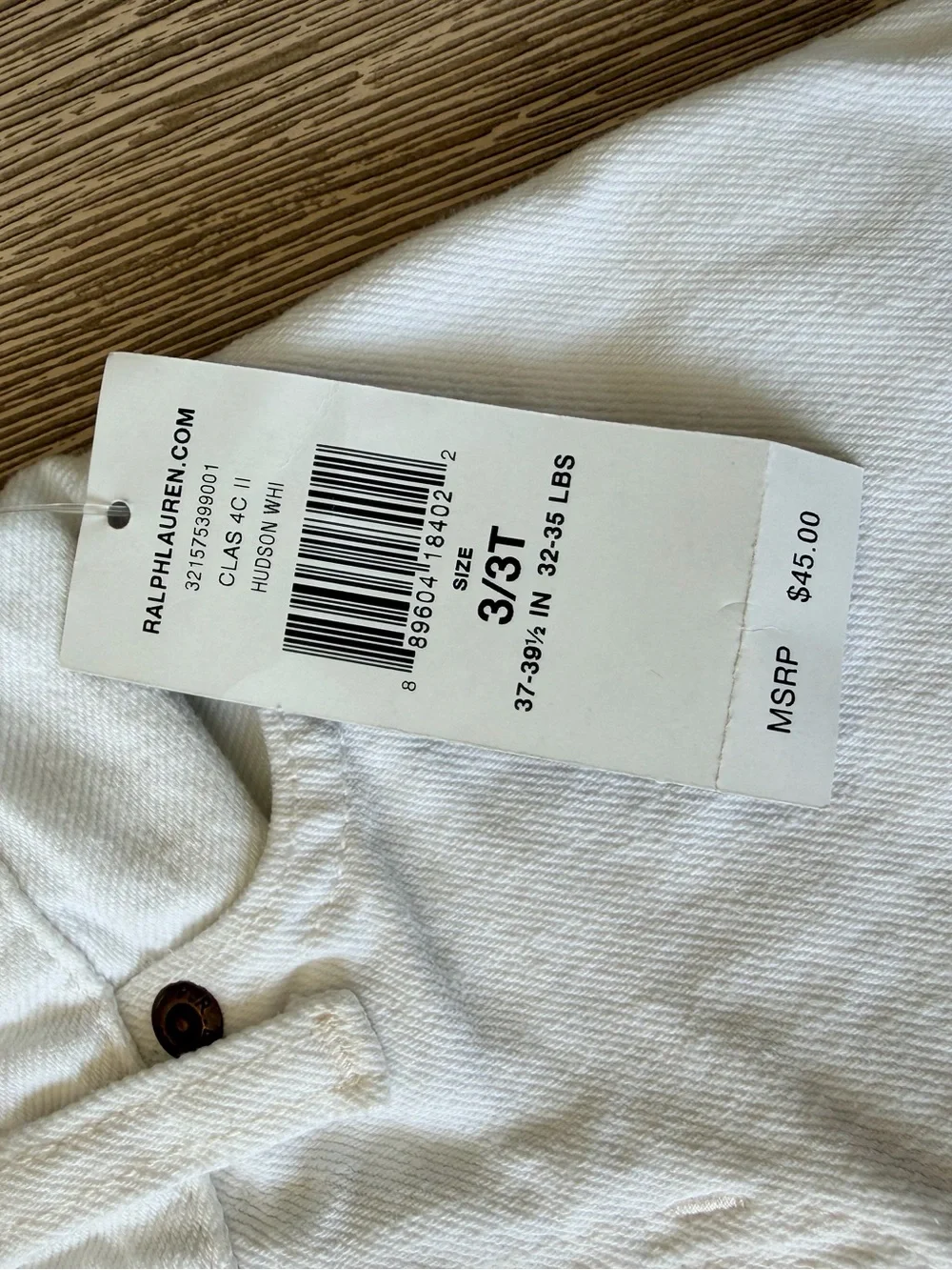 White Ralph Lauren Polo Boy Straight-Leg Jeans